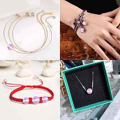 DIY Synthetic Moonstone Beads Stretch Bracelet Making Kits&nbsp;DIY-SC0012-84D