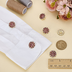 6Pcs Alloy Rhinestone Buttons&nbsp;BUTT-FG0001-58A