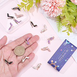 16Pcs 4 Colors Alloy Enamel Stilettos Pendants&nbsp;ENAM-SC0007-17