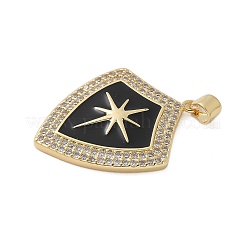 Brass Micro Pave Cubic Zirconia Pendants&nbsp;KK-P293-23G