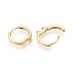 Brass Hoop Earring Finding&nbsp;KK-N261-60G
