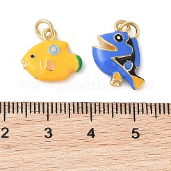 Rack Plating Brass Enamel Pendants&nbsp;KK-G507-03G