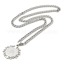 201 Stainless Steel Pendant Necklaces for Women Men&nbsp;NJEW-G123-06P-1