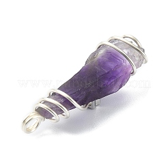 Natural Amethyst Pendants&nbsp;PALLOY-JF02086-03