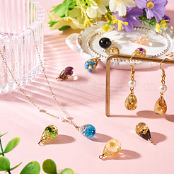 10Pcs 10 Colors Transparent Resin Pendants&nbsp;RESI-TA0004-84