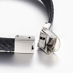 PU Leather Braided Cord Bracelets&nbsp;BJEW-E324-C07