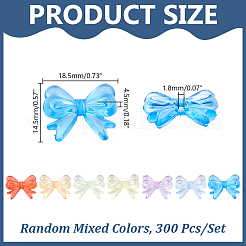 300Pcs Transparent Acrylic Beads&nbsp;OACR-HY0001-29