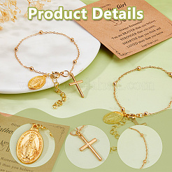 Alloy Charm Bracelets&nbsp;BJEW-WH0014-108G