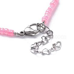 Glass Seed Beaded Necklaces&nbsp;NJEW-JN02466-01