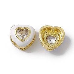 Rack Plating Brass Cubic Zirconia Beads&nbsp;KK-C007-16G
