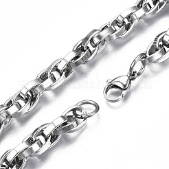 Non-Tarnish 201 Stainless Steel Rope Chain Bracelet for Men Women&nbsp;BJEW-S057-74