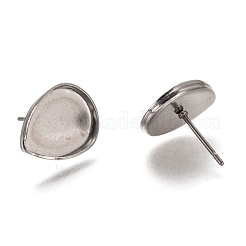 Non-Tarnish 304 Stainless Steel Stud Earring Settings&nbsp;STAS-P262-02P