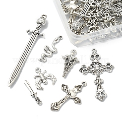 42Pcs 7 Style Gothic Themed Tibetan Style Alloy Pendants Sets&nbsp;TIBEP-FS0001-10