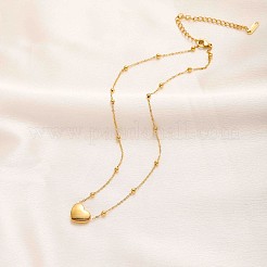 304 Stainless Steel Pendant Necklaces&nbsp;STAS-OY009-37G