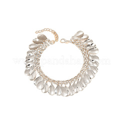 Bohemian Brass Teardrop Tassel Anklets for Women&nbsp;FS-WGD2946-02