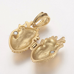 304 Stainless Steel Locket Pendants&nbsp;X-STAS-P137-19G