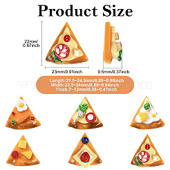 30Pcs 6 Styles Opaque Resin Pizza Cabochons&nbsp;RESI-CJ0005-41