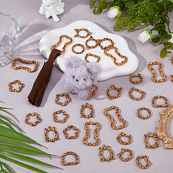 14Pcs 7 Styles Alloy Spring Gate Rings&nbsp;FIND-HS0002-70