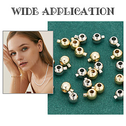40Pcs 2 Colors Brass Crimp Beads&nbsp;KK-AR0003-14