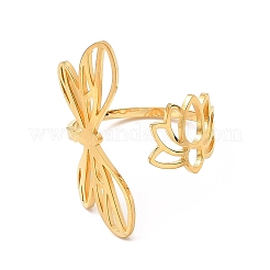 304 Stainless Steel Open Cuff Rings&nbsp;RJEW-Q808-03B-G