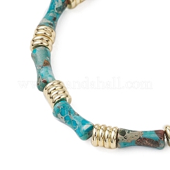 2Pcs 2 Styles Synthetic & Natural Imperial Jasper Beads Stretch Bracelets Sets&nbsp;BJEW-JB12073
