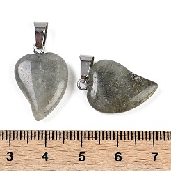 Natural Labradorite Heart Pendants&nbsp;G-H073-03P-08