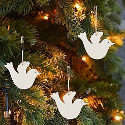 20Pcs Unfinished Wood Pendant Decoration&nbsp;BIRD-CP0001-02