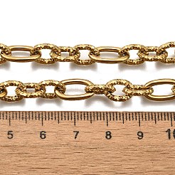 304 Stainless Steel Textured Cable Chain Necklaces&nbsp;NJEW-R023-10G