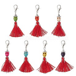 Handmade Polycotton Tassel Pendant Decorations&nbsp;HJEW-JM03835