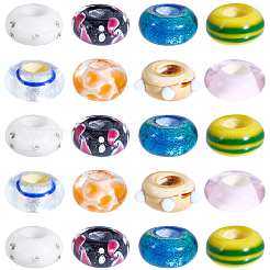 30Pcs Handmade Lampwork European Beads&nbsp;LAMP-SC0001-74