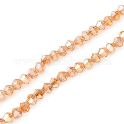 Transparent Electroplate Glass Bead Strands&nbsp;EGLA-YW0001-50C