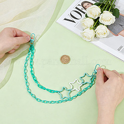ABS Plastic Cable Chain with Acrylic Paperclip Chains Bag Decorative Chains&nbsp;HJEW-OC00408