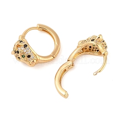 Brass Micro Pave Cubic Zirconia Hoop Earrings for Women&nbsp;EJEW-G402-03G
