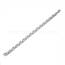 Non-Tarnish 201 Stainless Steel Byzantine Chain Bracelets&nbsp;BJEW-S057-81