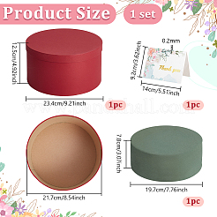 1Pc Flat Round Cardboard Paper Gift Boxes&nbsp;CON-BC0007-84A