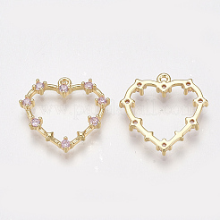Brass Cubic Zirconia Pendants&nbsp;KK-T038-506B