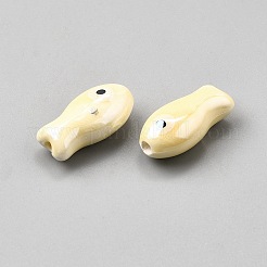 Handmade Porcelain Beads&nbsp;PORC-WH0023-003J