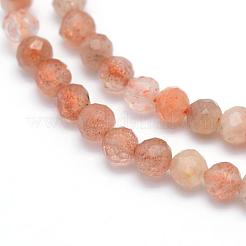Natural Sunstone Beads Strands&nbsp;G-E411-13A-4mm