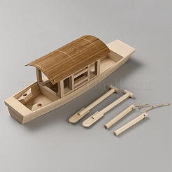 Wood Boat & Paddle Model Home Display Decorations&nbsp;DJEW-WH20003-04