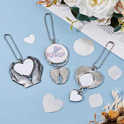 3 Style Alloy Heat Transfer Sublimation Hanging Blank Pendant Decorations&nbsp;HJEW-FH0001-56