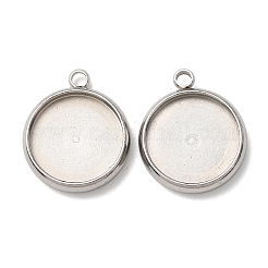 Non-Tarnish 304 Stainless Steel Pendant Cabochon Settings&nbsp;X-STAS-K202-03E-P