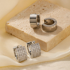 Brass C-shaped Hoop Earrings&nbsp;TR4286
