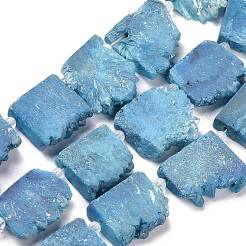 Electroplated Natural Druzy Crystal Beads Strands&nbsp;G-N0257-05