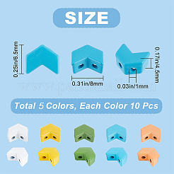 50pcs 5 colors Spray Painted Alloy Multi-Strand Links&nbsp;FIND-CN0001-13