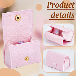 Bag Shaped Velveteen Ring Storage Boxes with Snap Button&nbsp;TP-WH0015-13A