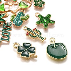 20Pcs 10 Styles Alloy Enamel Charms&nbsp;ENAM-FP0002-41