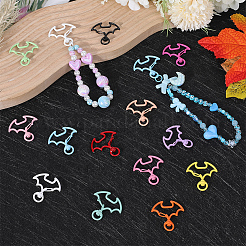 26Pcs 13 Colors Spray Printed Alloy Swivel Clasps&nbsp;FIND-SC0017-68