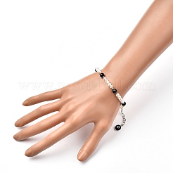 Natural Black Agate Beaded Bracelets&nbsp;BJEW-JB05313-05