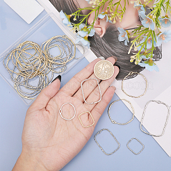 48Pcds 12 Styles Alloy Open Back Bezel Pendants&nbsp;FIND-CA0008-13