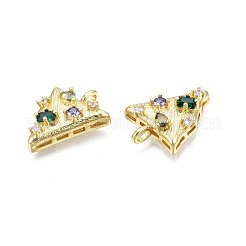 Brass Micro Pave 
Cubic Zirconia Pendants&nbsp;ZIRC-N039-224